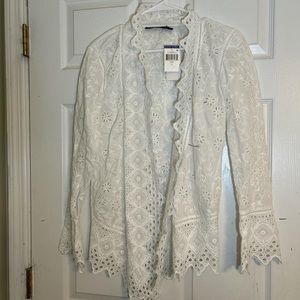 Polo white lace blouse